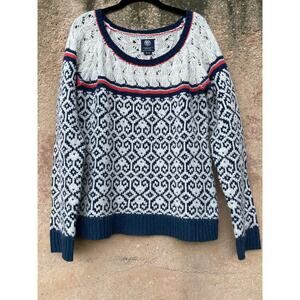 AEO Chunky Knit Retro Fair Isle Sweater M
